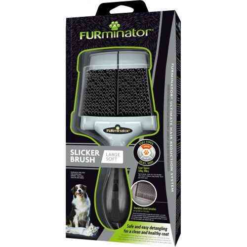 Щітка-пуходерка FURminator для котів і собак, м'яка Київ