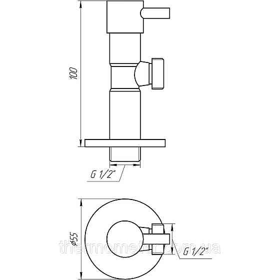 Кран полуоборотный угловой SOLOMON 1/2″х1/2″ Lazer 7076 ( 2 ШТ) Киев