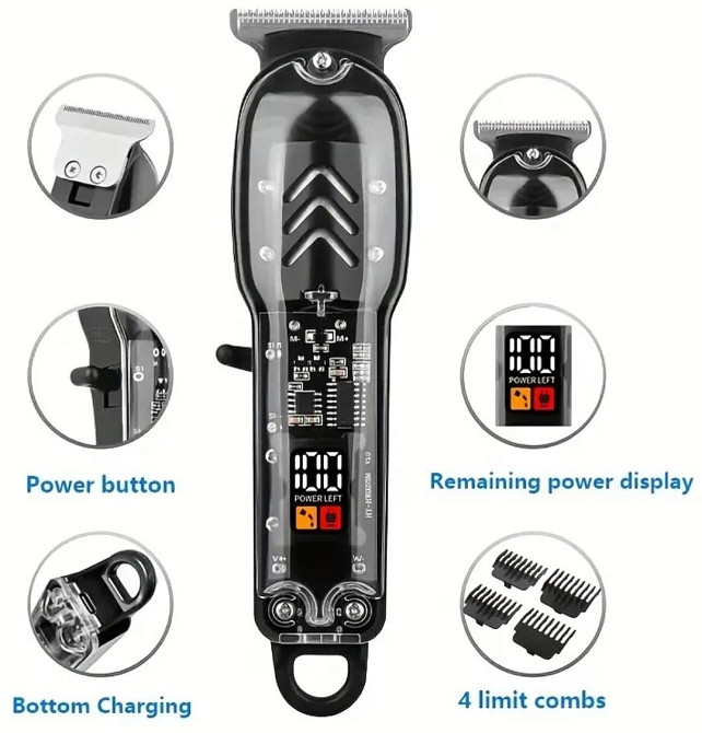 Электробритва триммер машинка для стрижки мужская usb аккумулятор. Киев - изображение 1