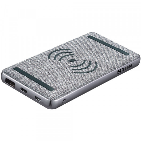 УМБ Sandberg PD 20W 10000 mAh, Wireless QI 15W, USB-A Type-C OUT (420-61_VW) Киев - изображение 1