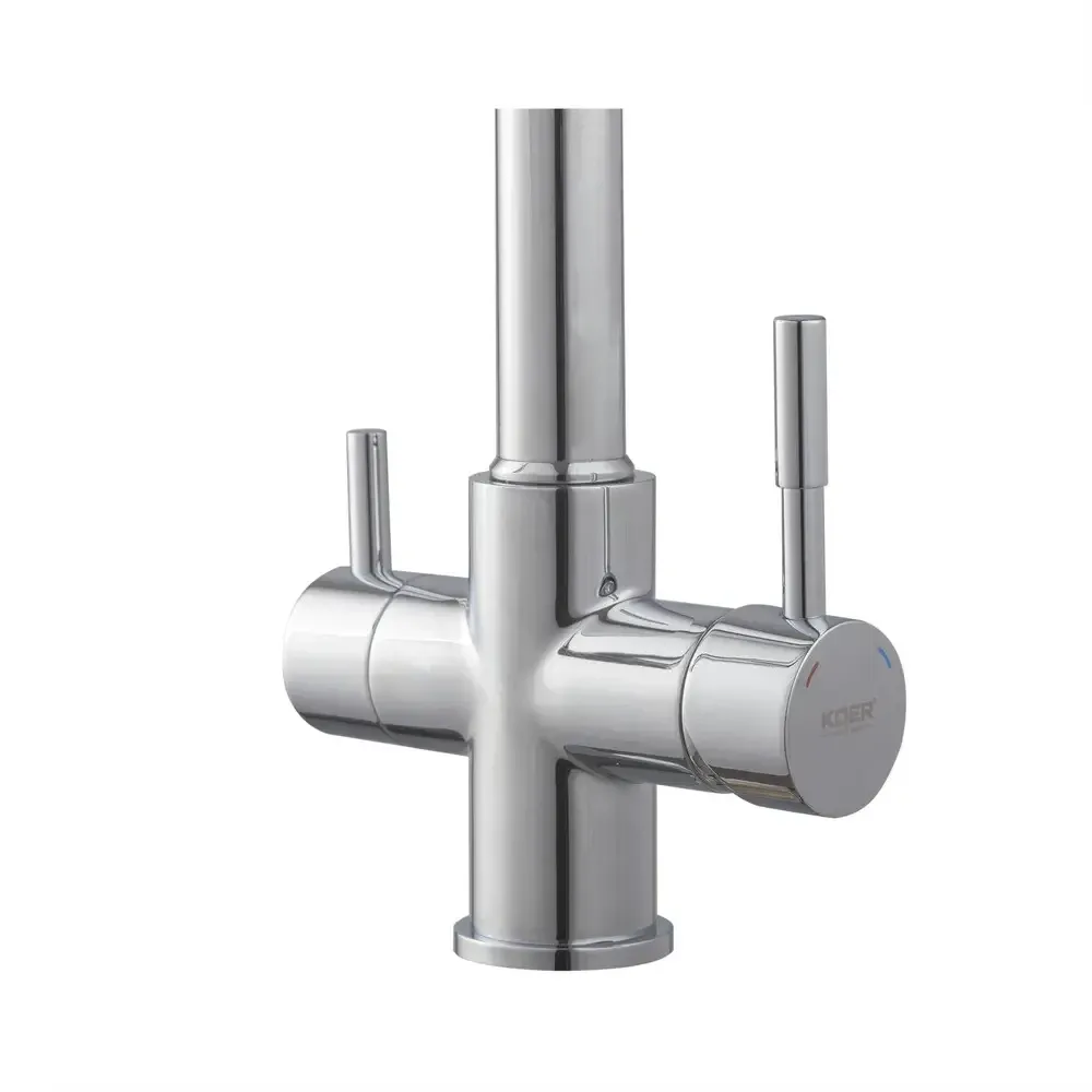 Змішувач для кухні Koer KB-72025-01 з виходом для питної води (вилив – пружина) латунь/хром (KR5014) Чернівці - фото 9