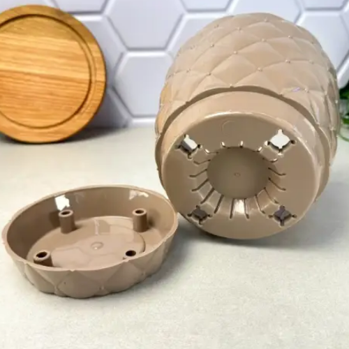 Горщик для квітів 4,3л БУСИНКИ (30) (Кава з молоком) Житомир - фото 2