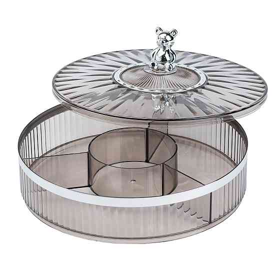 TS Kitchen Цукерниця пластикова на 4 відділення круглая 26 см Сіра HP48629S Киев