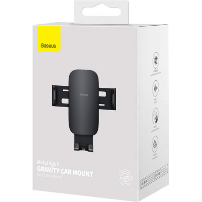 Универсальный автодержатель Baseus Metal Age II Gravity (SUJS000001) Винница - изображение 3