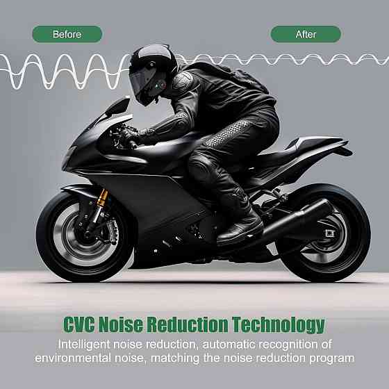 Bluetooth інтерком EJEAS Q8 з Mesh 3.0, CVC шумозаглушенням, FM, IP67, 1200 мАг акумулятор, мотогарн Київ