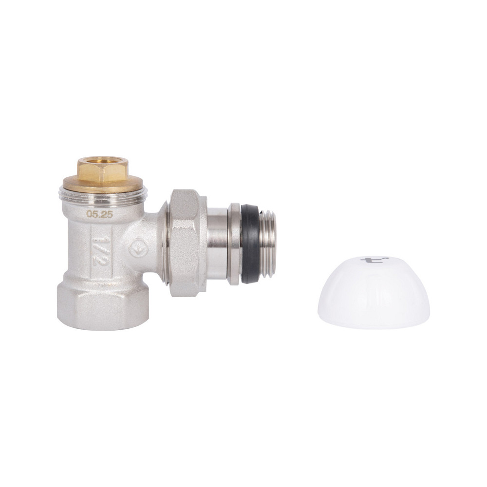 Кран радіаторний Thermo Alliance Standart Powerful 1/2" з антипротіканням кутовий SF233W15 Київ - фото 5