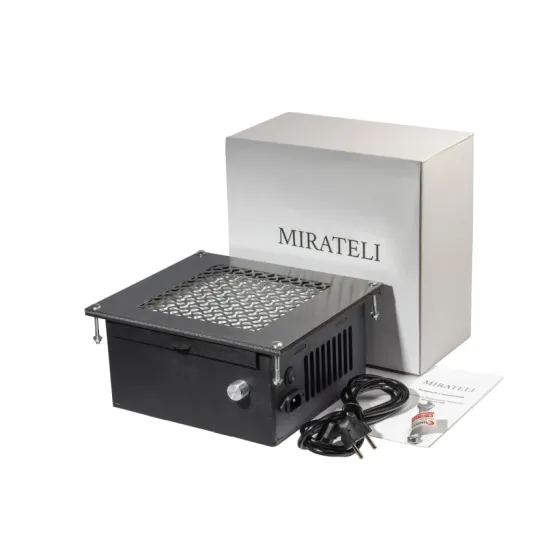 Вытяжка врезная для маникюра SV 500 с Нера фильтром профессиональная (решетка нержавеющая металлик) Киев