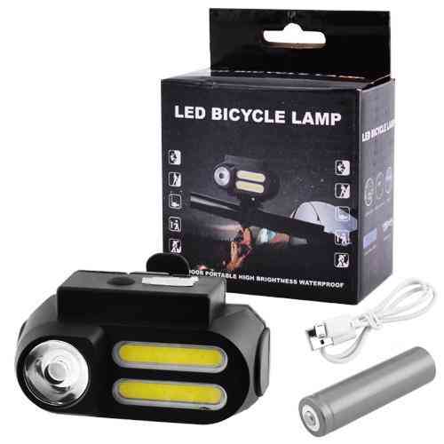 Велосипедный фонарь BL-611-1LM+2COB, micro USB, 1x18650 Бровары