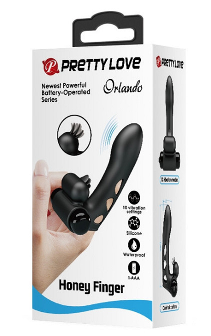 Клиторальный стимулятор на палец Pretty Love - Orlando Finger Black, BI-014836 Sex Aura Киев - изображение 10