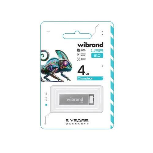 Флешка 4Гб USB 2.0 срібло Chameleon Wibrand Житомир