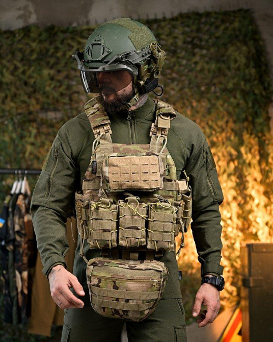 Плитоноска 4 точки быстрый сброс frion   с напашником   ПП7889 Одесса - изображение 10