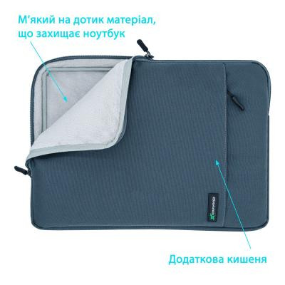 Чехол для ноутбука Grand-X 15.6'' Dark Grey (SL-15D) Винница - изображение 5