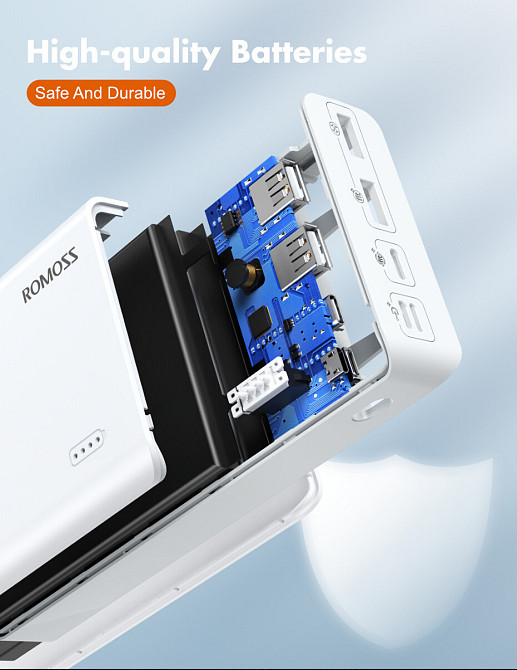 Універсальна мобільна батарея Romoss Sense8+ 30000mAh White (PHP30-401-02) ( 25871 ) Харків - фото 5