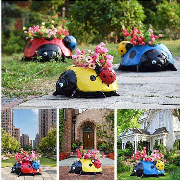 Вазон Божья коровка для растений, цветов, эко декора, озеленения квартиры, балкона. Цветочный горшок. Желтый Одесса - изображение 4