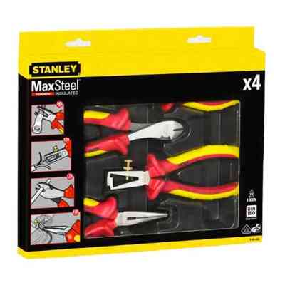 Набор инструментов Stanley MAXSTEEL VDE 1000V шарнирно-губцевых электрика 4 шт. (4-84-489) Винница