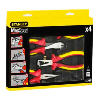 Набір інструментів Stanley MAXSTEEL VDE 1000V шарнірно-губцева електрика 4 шт. (4-84-489) Вінниця - фото 2