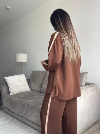 Женский костюм + брюки с полоской, лёгкий базовый комплект на каждый день Одесса