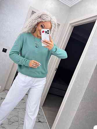 Джемпер кофта в'язаний теплий жіночий базовий Смарагд Київ