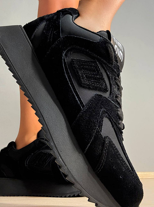 Кроссовки женские Hengji M-1 замшевые комбинированные с текстилем демисезонные черные, 37, 24 см Киев - изображение 19