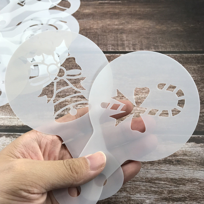 Набор трафаретов для кофе 25 штук 85 мм серый Киев - изображение 7