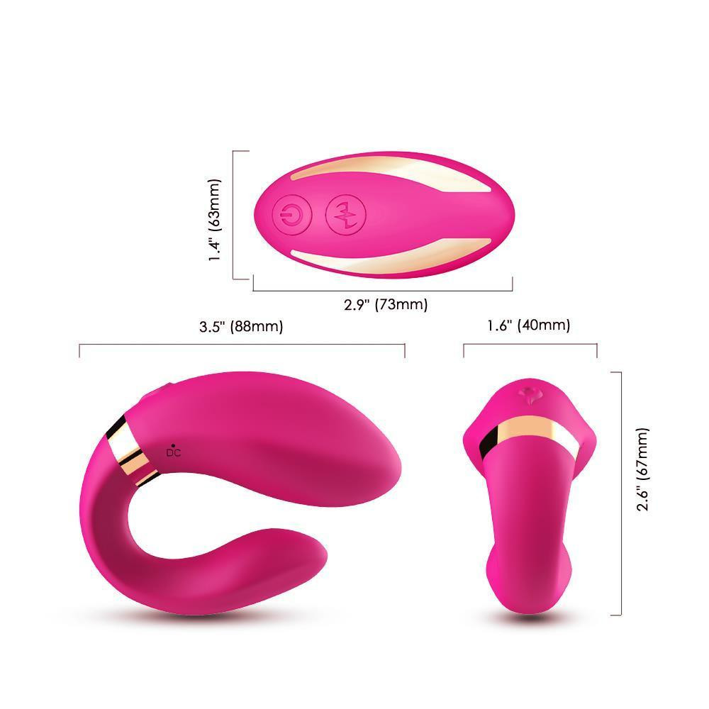 Вібратор для двох Crescent light pink Sex Aura Київ - фото 4