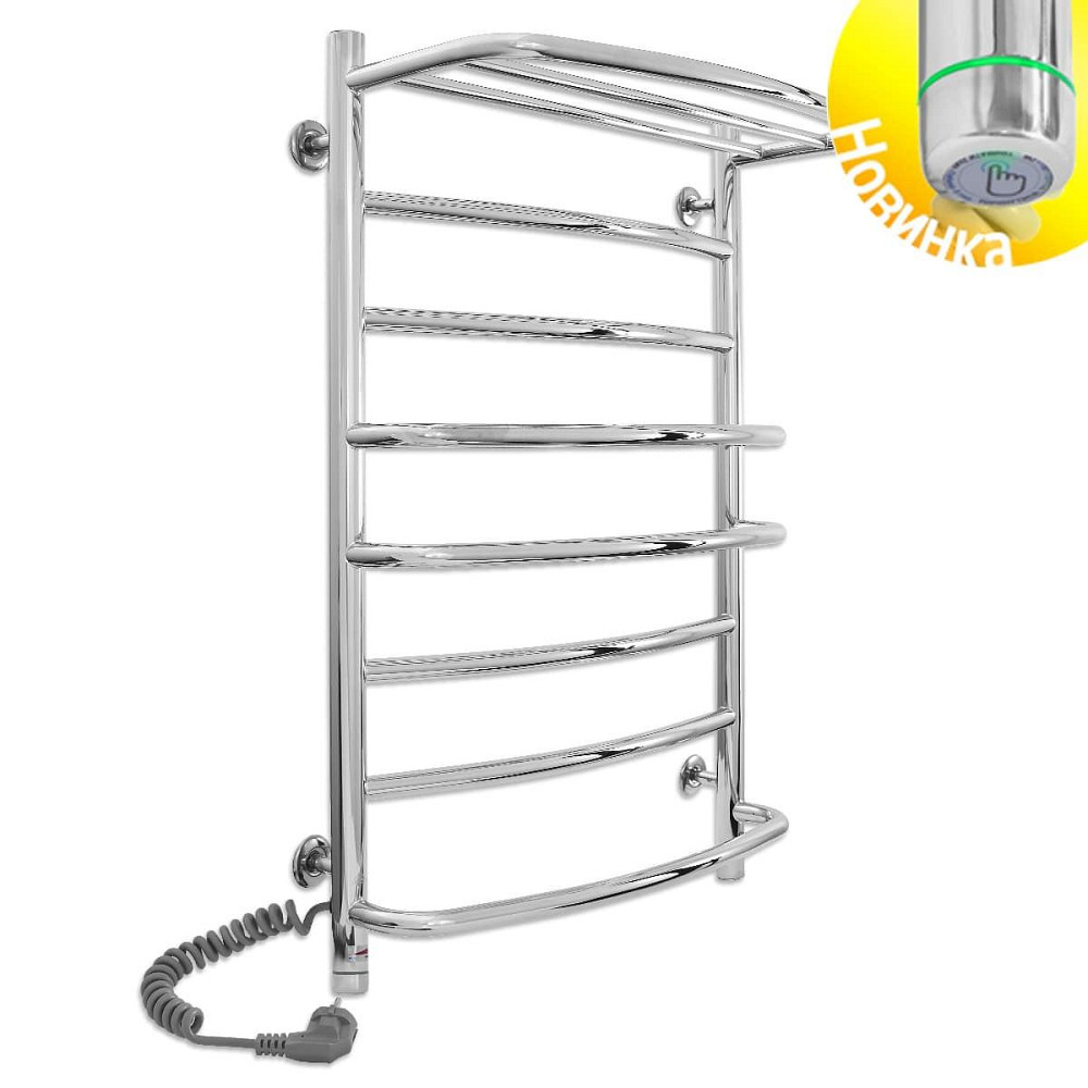 Електрична рушникосушарка Laris Євромікс П8 500Х800 Е з полицею (ліве підключ.) Київ - фото 1