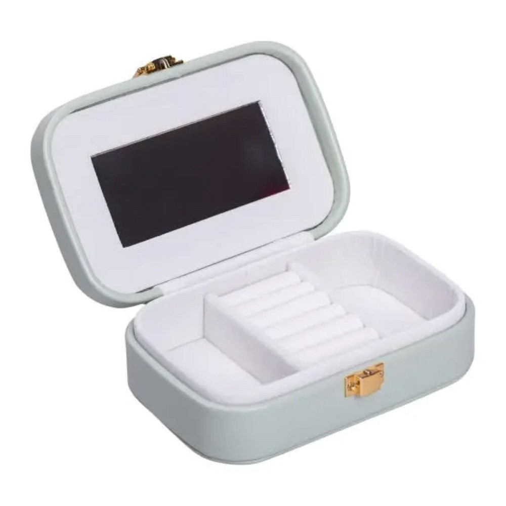 Yiwu Скринька для прикрас з еко шкіри 15×10×5 см із дзеркалом органайзер для ювелірних виробів Коломыя - изображение 3