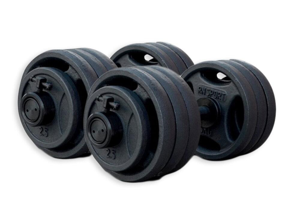 Гантелі олімпійські чавунні 2 по 41 кг Гантелі, гирі, штанги та диски металеві набірні Київ - фото 1