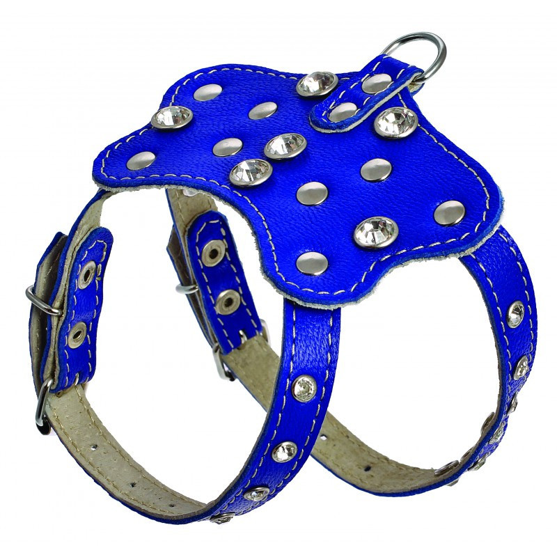 Шлейка 805 "ПЕРЛАМУТР" для декоративних порід №3 прикрашена стразами Вінниця - фото 1