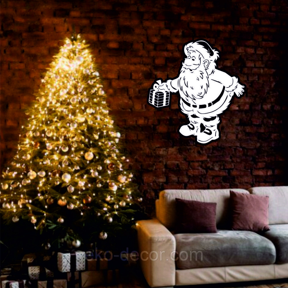 Декоративное настенное Панно «Дед Мороз», Декор на стену 90*83 см Киев - изображение 5