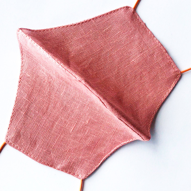 Маска защитная многоразовая из 100% ЛЬНА Размер M (Пудра) Сумы - изображение 2