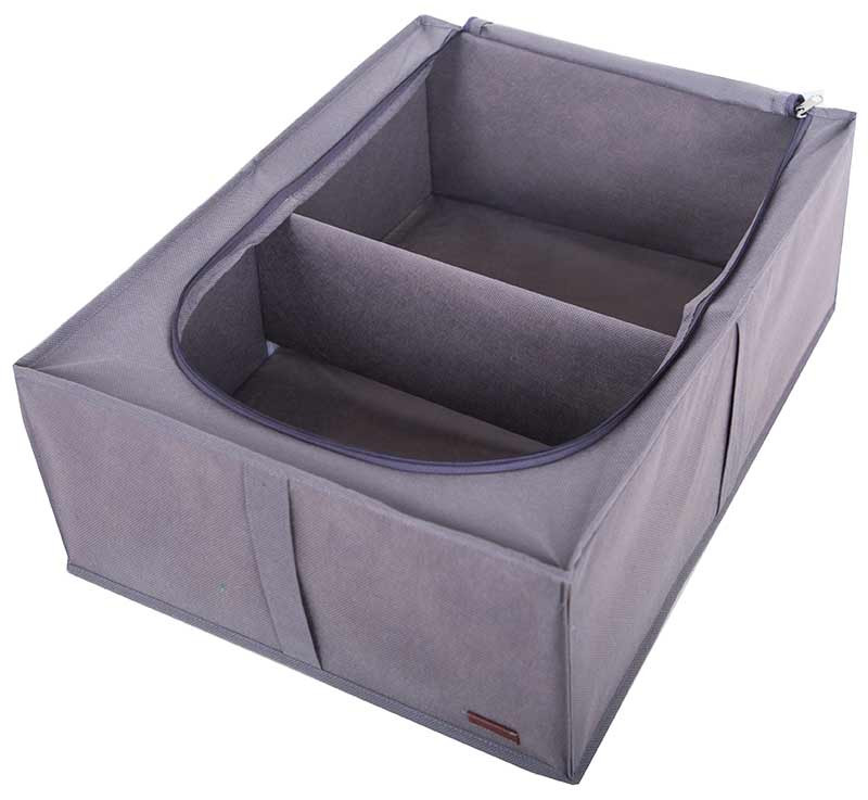 Органайзер для зберігання речей зі знімною перегородкою KHV-2-grey (Сірий) Суми - фото 2