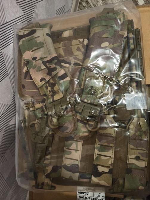 Плитоноска Yakeda (без плит) з підсумками під магазини та швидким скиданням (Мультикам) Вінниця - фото 5