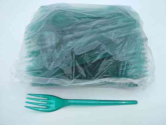 Вилки пластикові 100 шт Зелені Юніта Харків