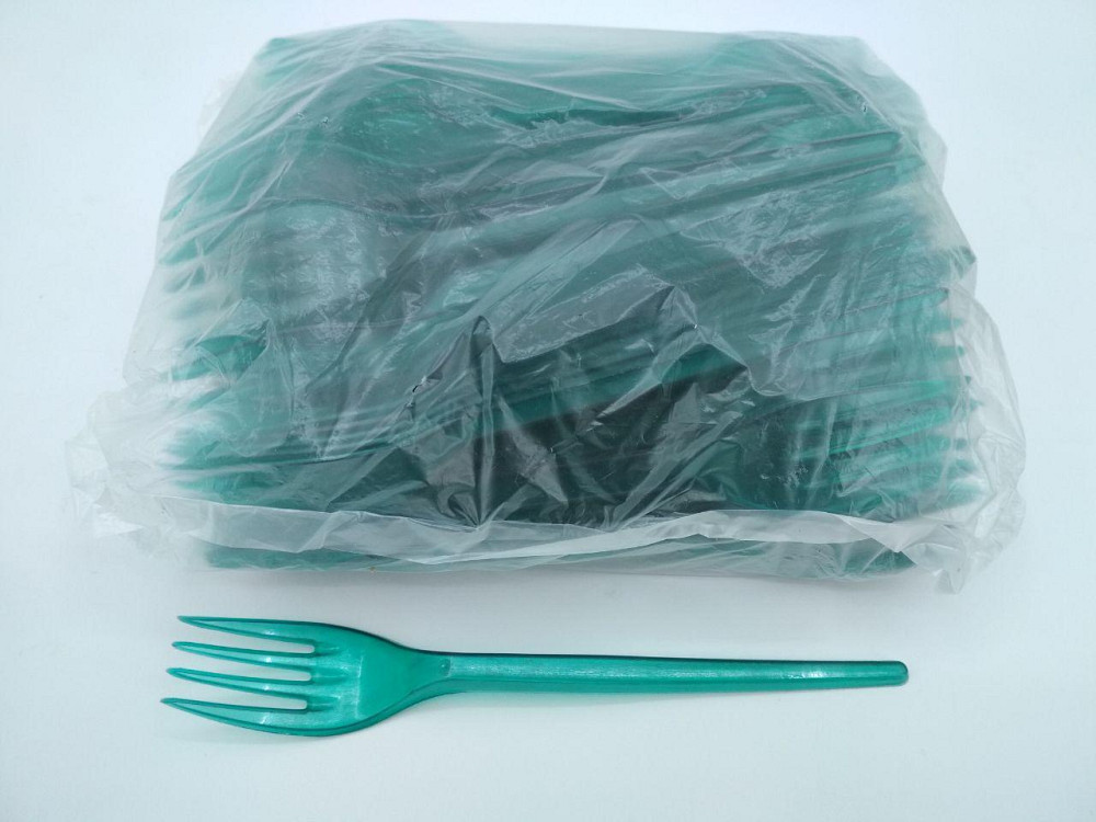 Одноразовые пластиковые вилки,столовые 16см  «Super» зеленые (100 шт) Харьков - изображение 3