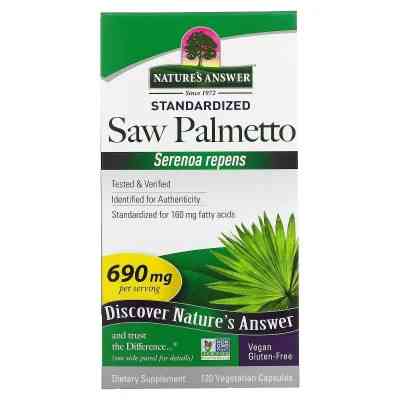 Вітамінно-мінеральний комплекс Nature&apos;s Answer З Пальметто, 690 мг, Saw Palmetto, Standardized, 120 вегетаріанських до (NTA-16431) Вінниця
