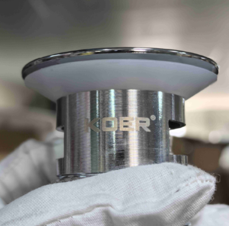 Донный клапан для раковины Koer PW-09-01 1 1/4'' с переливом автоматический СLICK-СLACK (Цвет хром) (KR5796) Киев - изображение 10