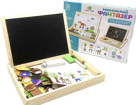 Дерев'яна іграшка Tree Toys Маленький фантазер із магнітною мозаїкою (MD 2083 B) Чернігів