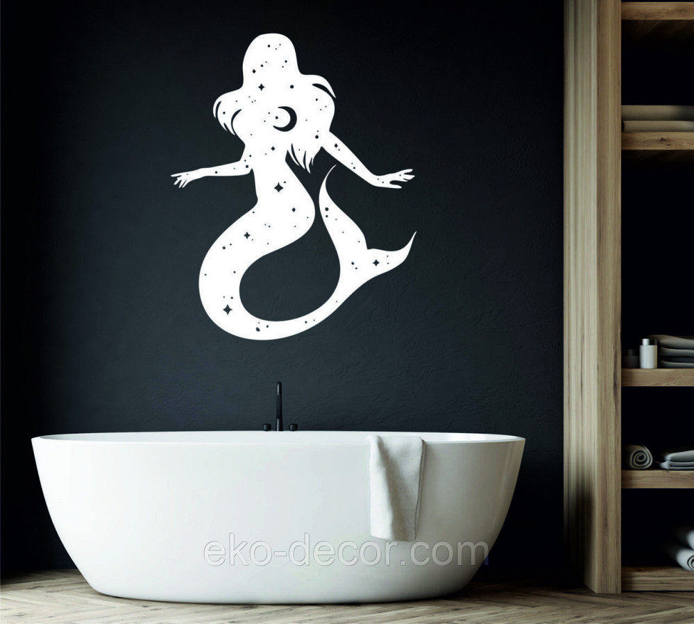 Декоративное настенное 3D Панно «Русалочка» Декор на стену с объемом 110*88 см, Белый Киев - изображение 4