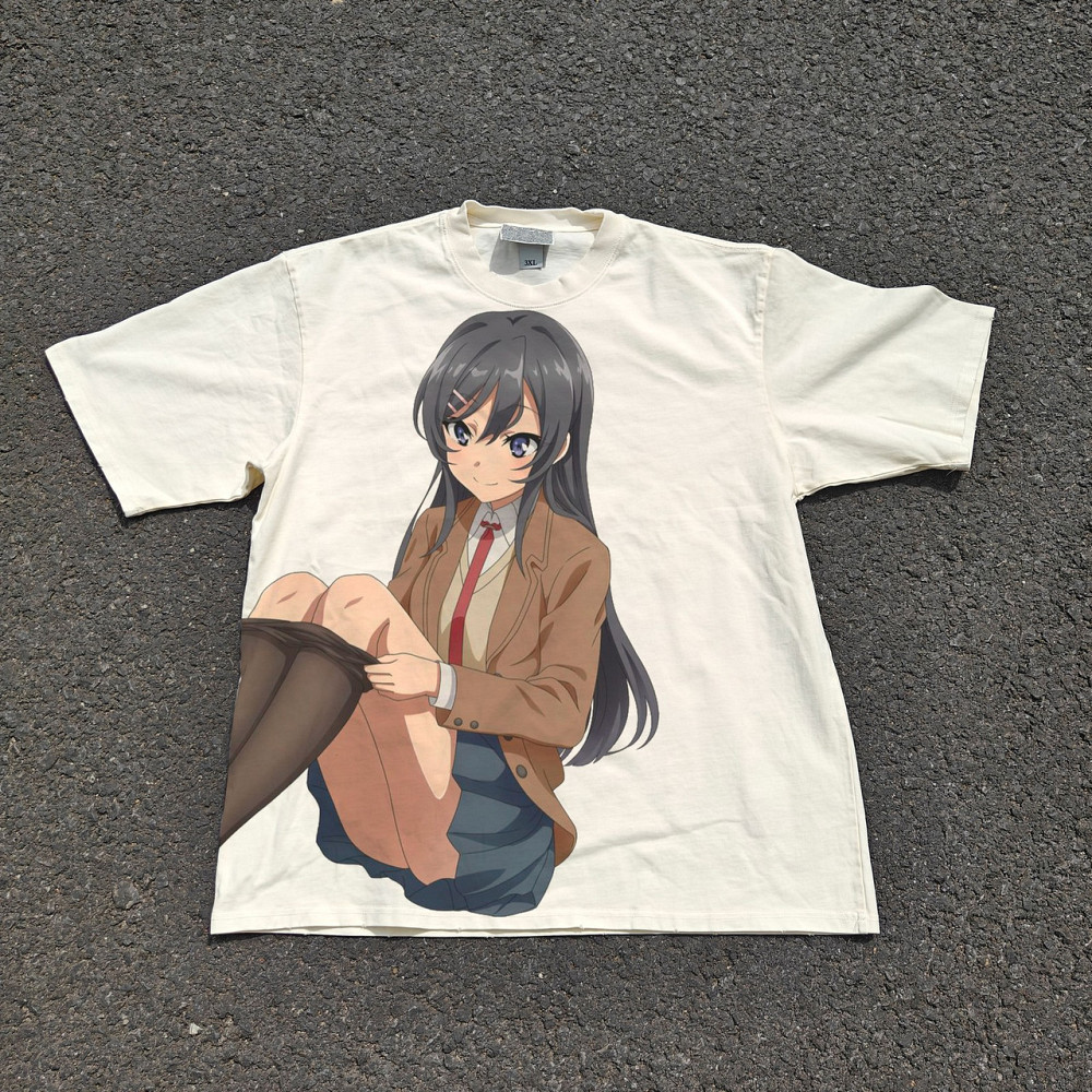 Футболка чоловіча з принтом аніме Аніме Раскал Доес Нот оверсайз (S/M/L) Черний Дніпро - фото 1