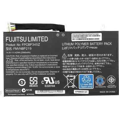 Акумулятор до ноутбука Fujitsu LifeBook UH552, UH572 (FPCBP345Z) 14.8V 2840mAh (NB450114) Вінниця