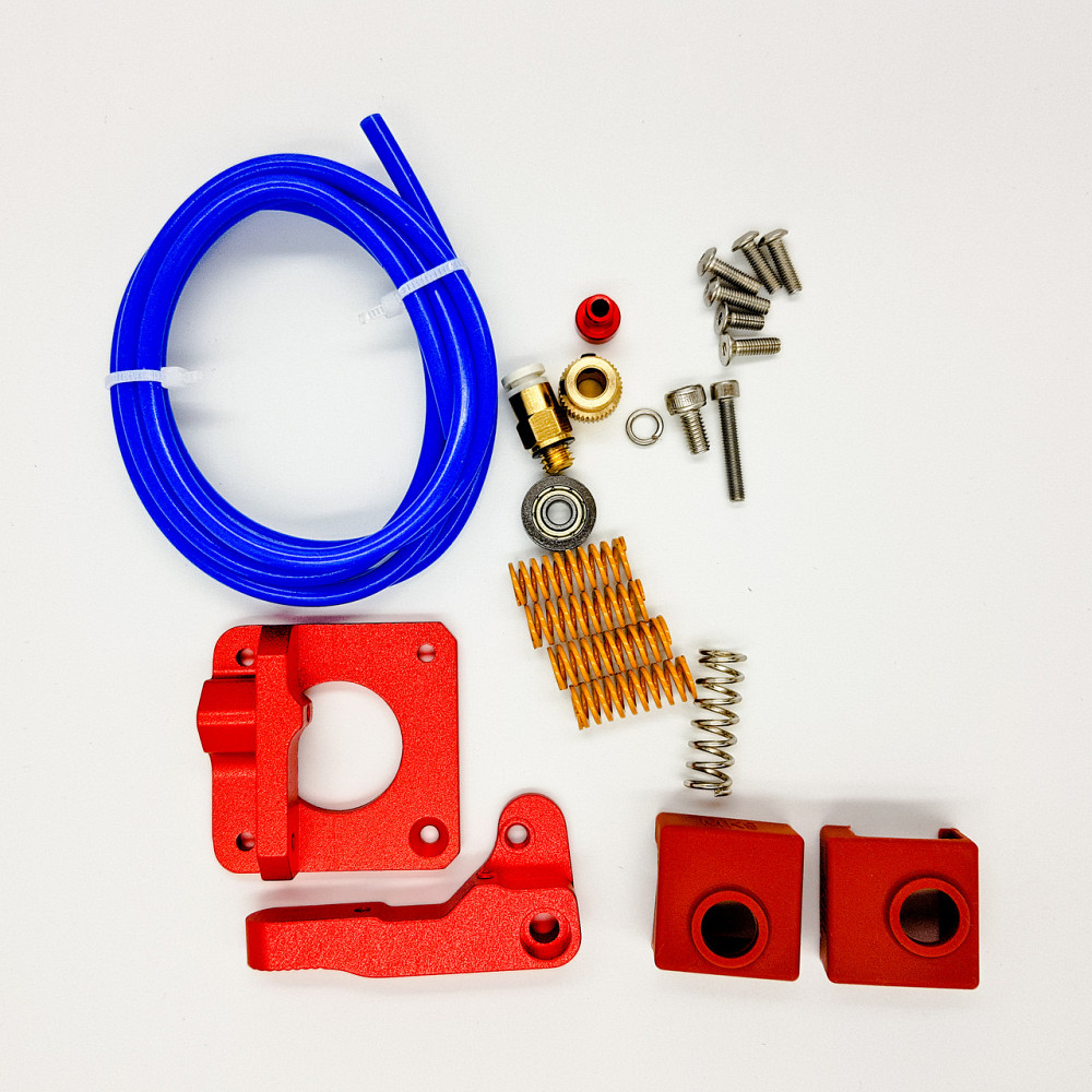 Металевий Екструдер Maccurat для 3D-принтера Ender 3 CR10 з пружинним вирівнюванням,та силіконовим чохлом для блока J-head MK9 Київ - фото 2