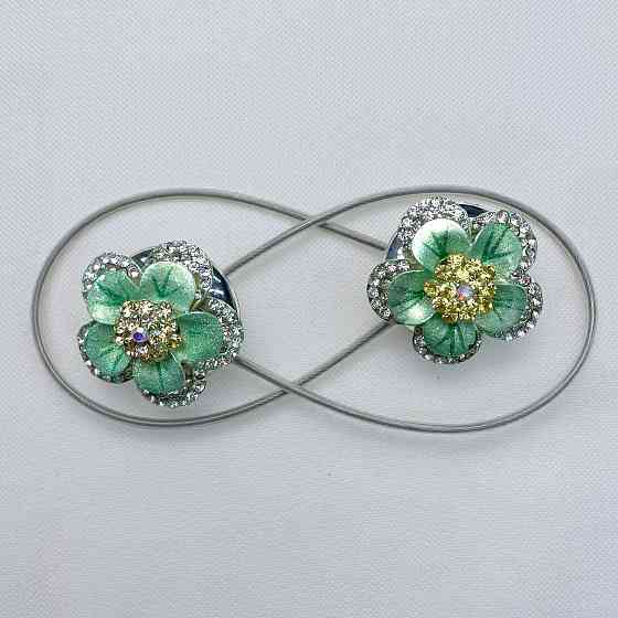 Магніти для штор та гардин "Flowers" набір 2 шт М'ятний (81-187) Київ