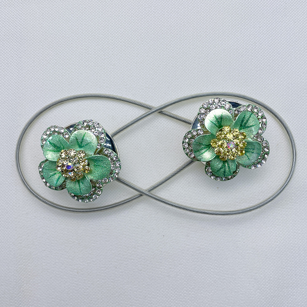 Магніти для штор та гардин "Flowers" набір 2 шт М'ятний (81-187) Київ - фото 5