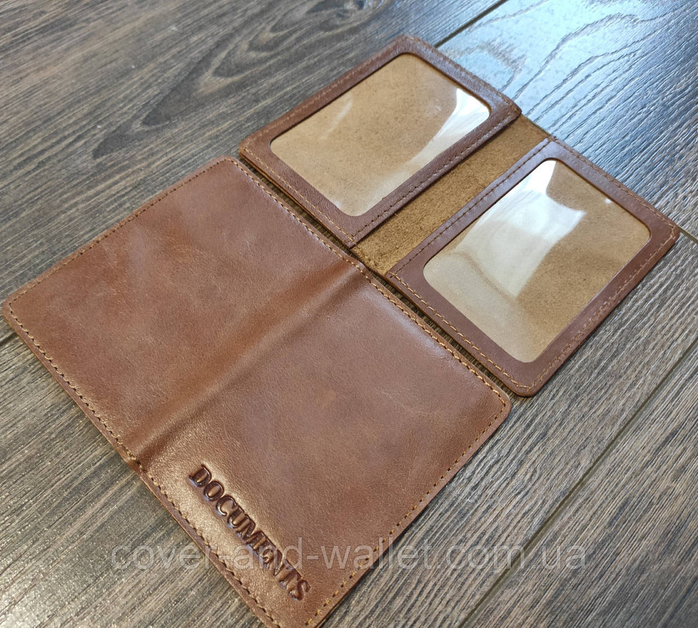 Обкладинка для авто документів та ID паспорта з натуральної шкіри ST Leather Київ - фото 4