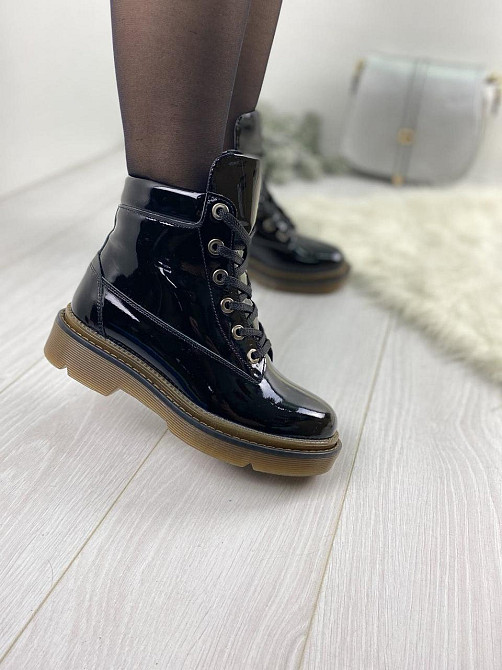 Черевики жіночі ARLEN чорні шкіра лакована зима 36-40 (БК-16/76 2850) Коломия - фото 3