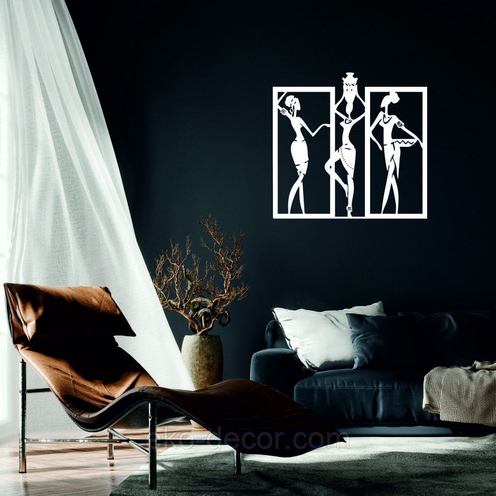 Декоративное настенное Панно «Девушка» Декор на стену 90*85 см, Белый Киев - изображение 1