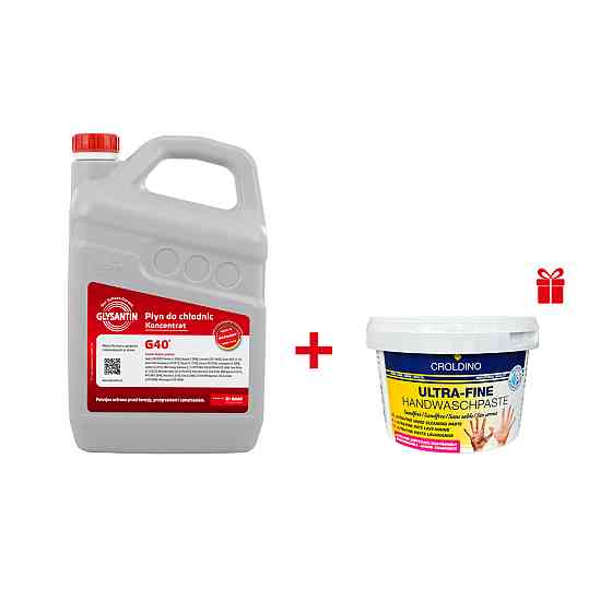 GLYSANTIN G40 концентрат 4 л + CROLDINO паста для миття рук 500 мл — акційний набір антифризу та очищувальної пасти Ковель