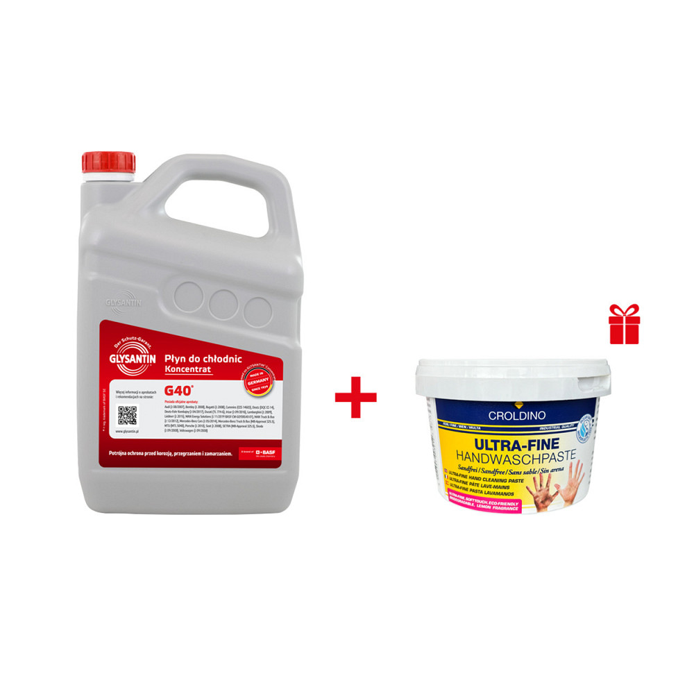 GLYSANTIN G40 концентрат 4 л + CROLDINO паста для миття рук 500 мл — акційний набір антифризу та очищувальної пасти Ковель - фото 1