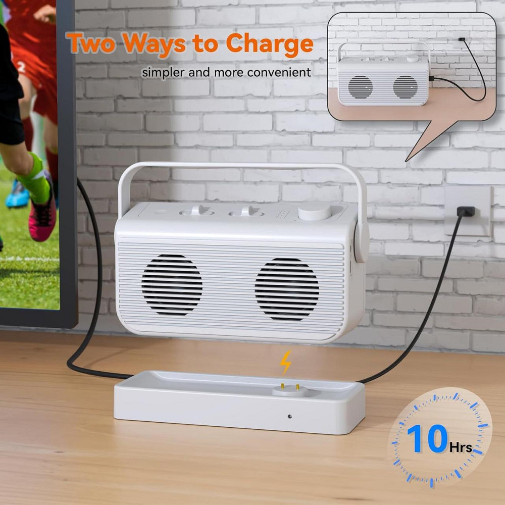 Усилитель голоса ANSTEN ZXTB007 Черный портативный для TV 30 м без задержки SOS 2.4 GHz AUX/RCA 10 ч Киев - изображение 3